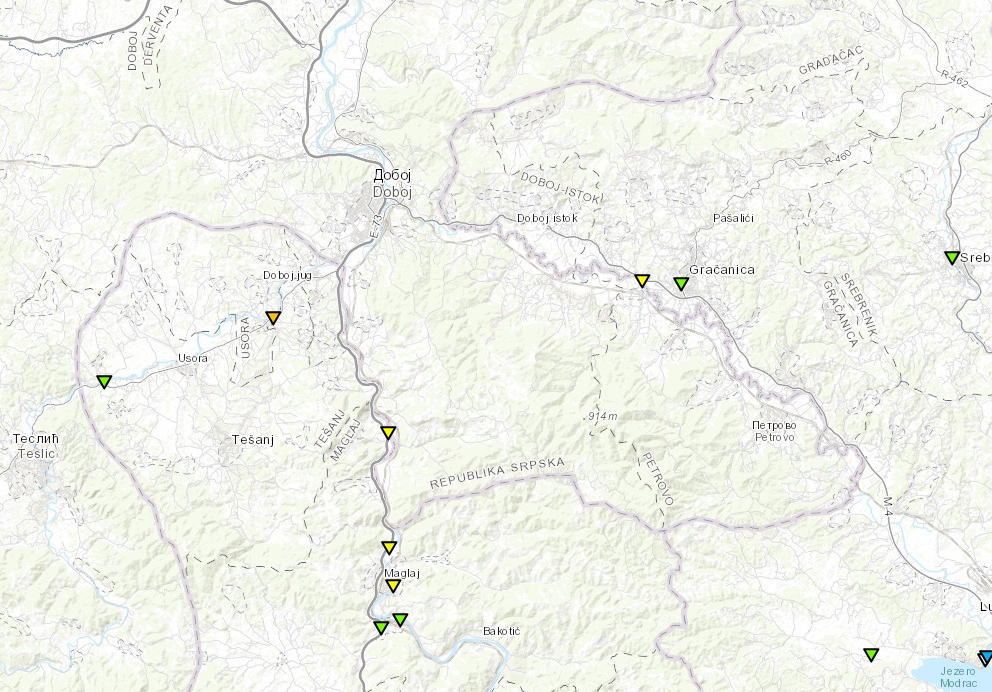 NOVI PRESJEK VODOSTAJA U 18 ČASOVA – Spreča, Bosna i Usora nastavljaju s porastom