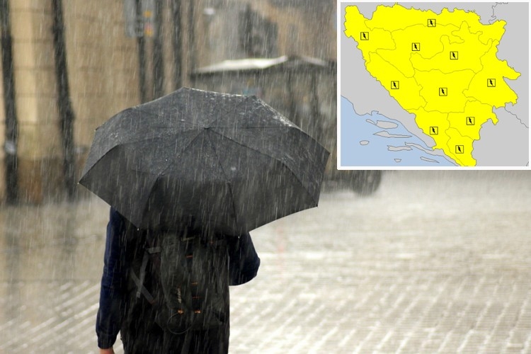 VRIJEME: Žuti meteoalarm za cijelo područje BiH