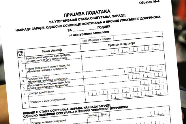 POZIV POSLODAVCIMA: Izvršite provjeru M-4 prijave u bazama Fonda za penzijsko i invalidsko osiguranje