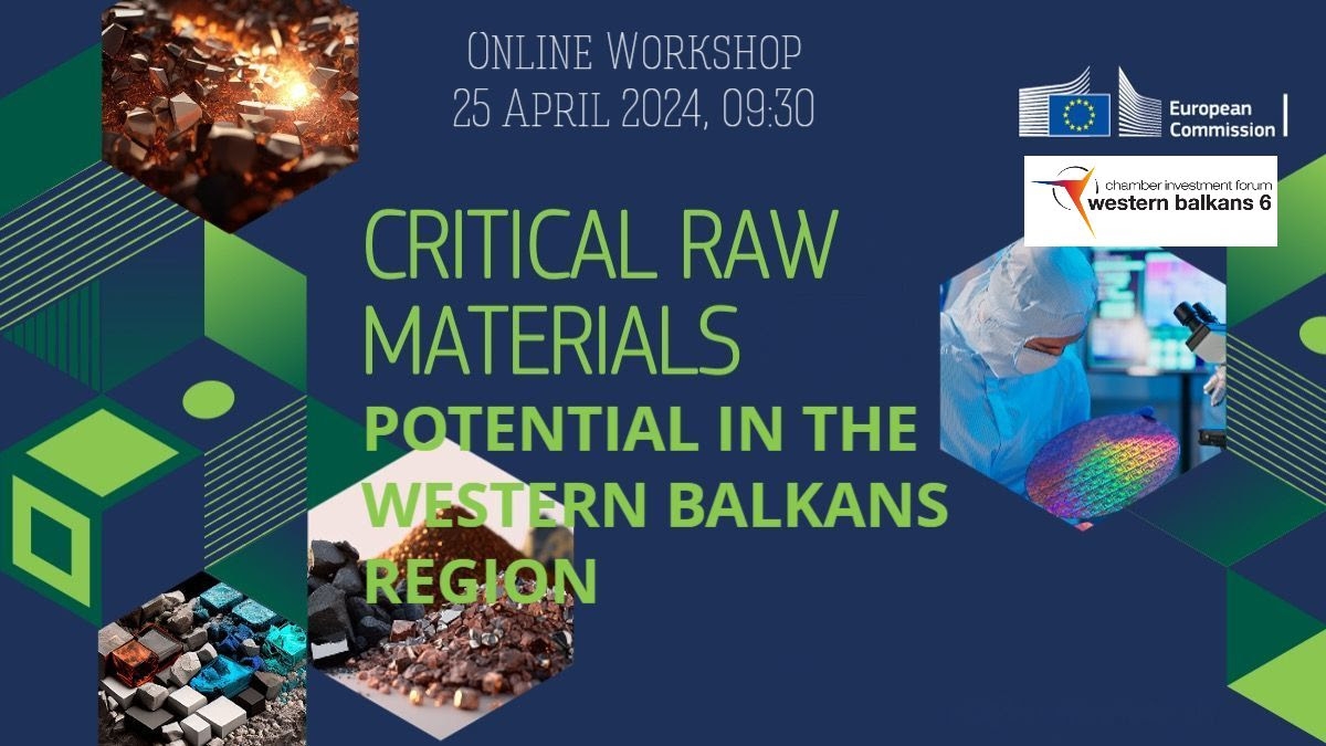 Održava se online radionica o potencijalu kritičnih sirovina u regionu Zapadnog Balkana