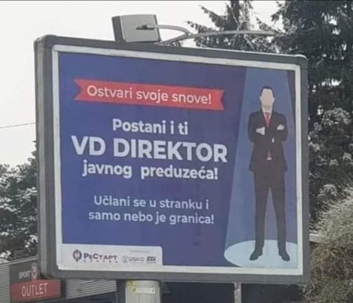 “Učlani se u stranku i postani V.D. direktor”