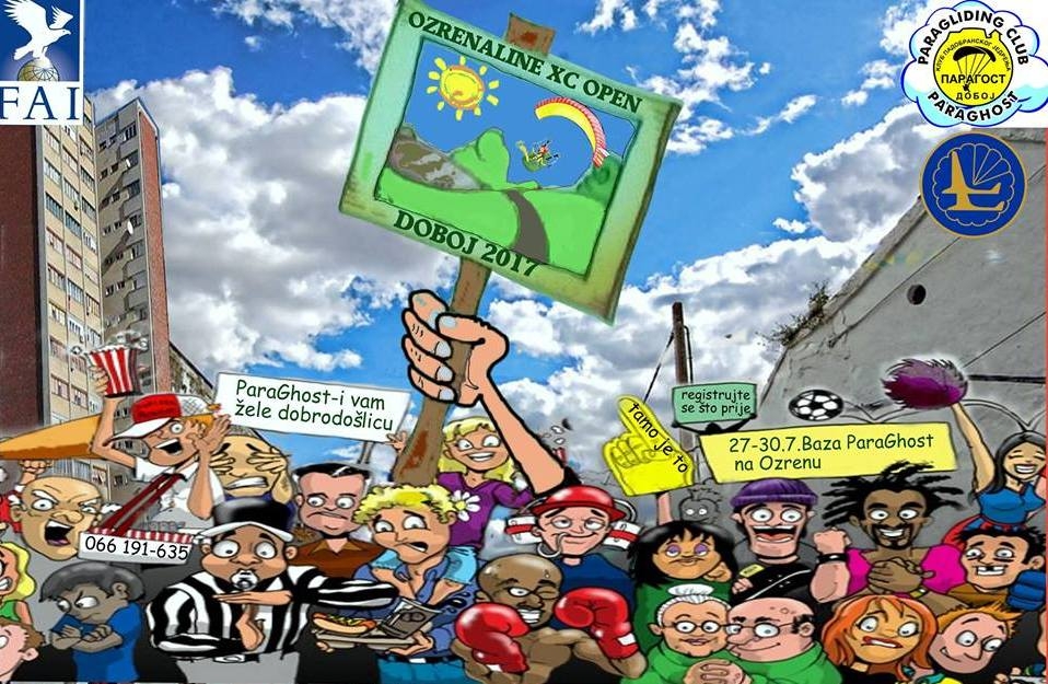 DOBOJSKI INFO NAJAVLJUJE: Takmičenje paraglajdera - "OZRENALINE XC - DOBOJ 2017"