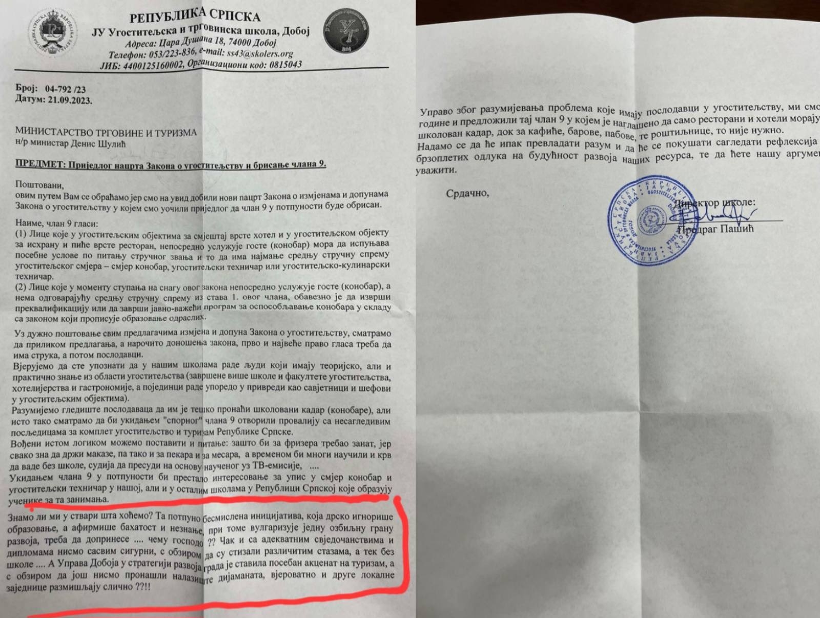 "ZNAMO LI MI UOPŠTE ŠTA HOĆEMO" Direktor škole iz Doboja razočarao ministra Šulića