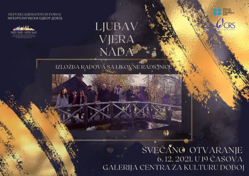 DOBOJ: Večeras izložba radova prve likovne kolonije "Ljubav, vjera, nada"