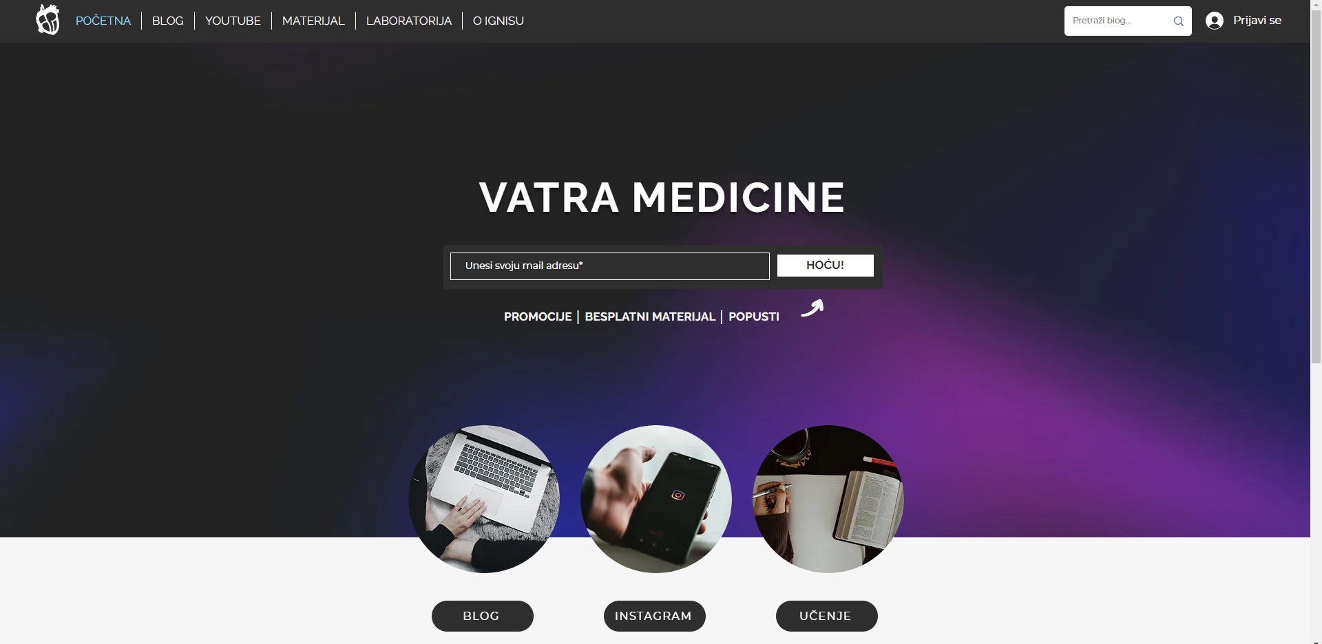 DOBOJ: "Vatra medicine" - digitalni materijal za učenje