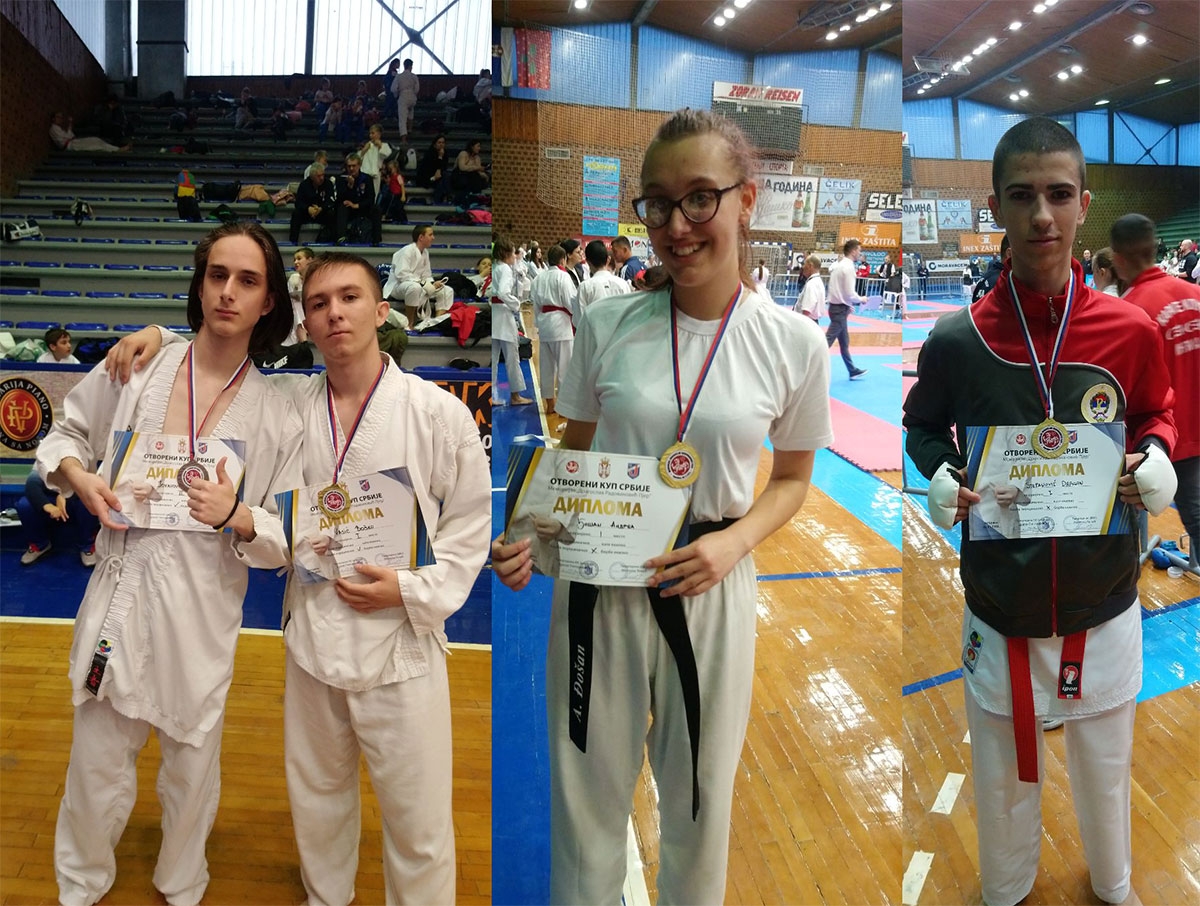 DOBOJ: Andrea, Boško i Dragan osvajači "Кarate kupa Srbije" (FOTO)
