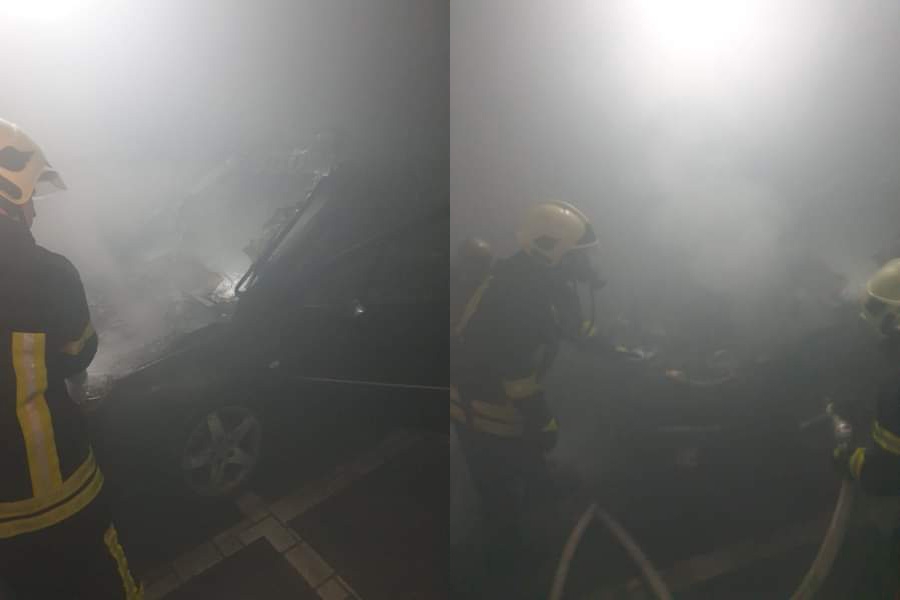 POŽAR U TRŽNOM CENTRU "BELAMIONIX": Vatrogasci intervenišu u garažnom prostoru. (FOTO)