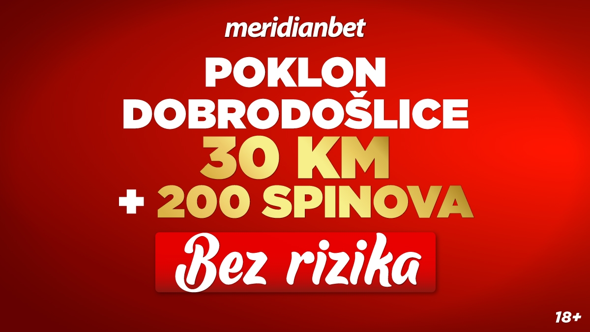 Samo danas, besplatna sportska prognoza! 30 KM + 200 BESPLATNIH SPINOVA!