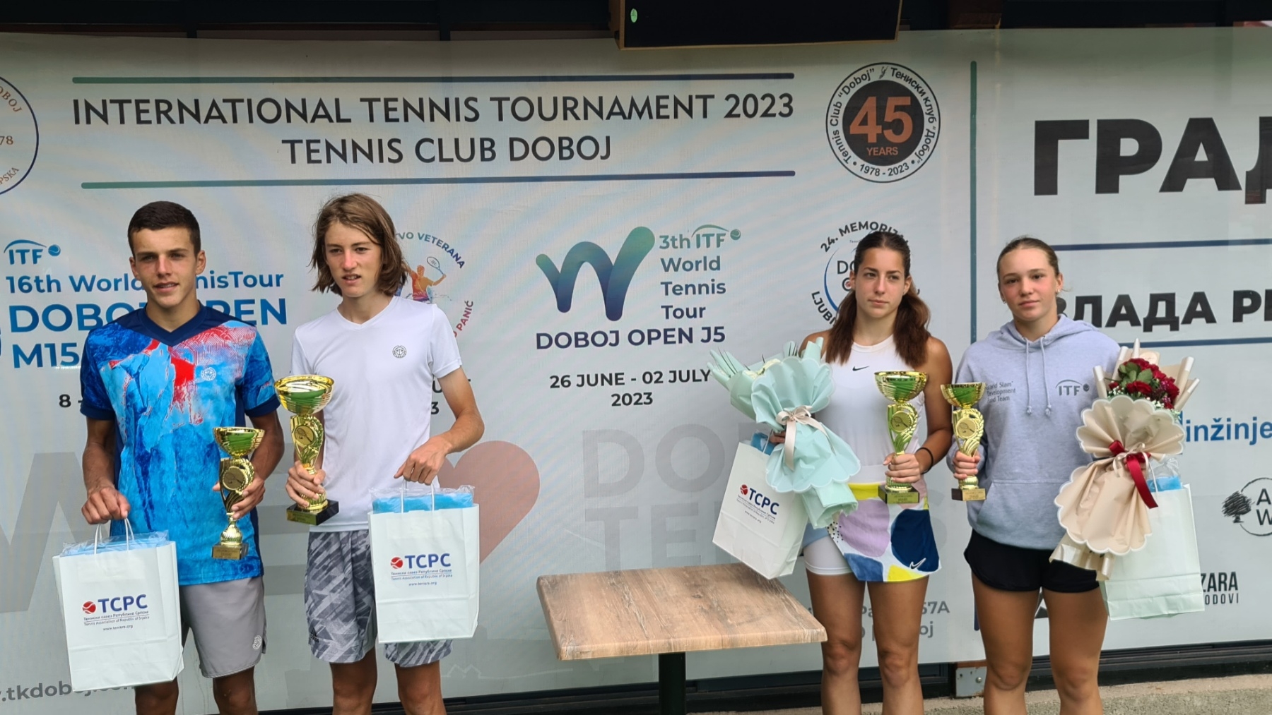 DOBOJ: Anastasija Ignjatić i Tilo Berman pobjednici Međunarodnog juniorskog tenirskog turnira "ITF juniors J5 Doboj open 2023"