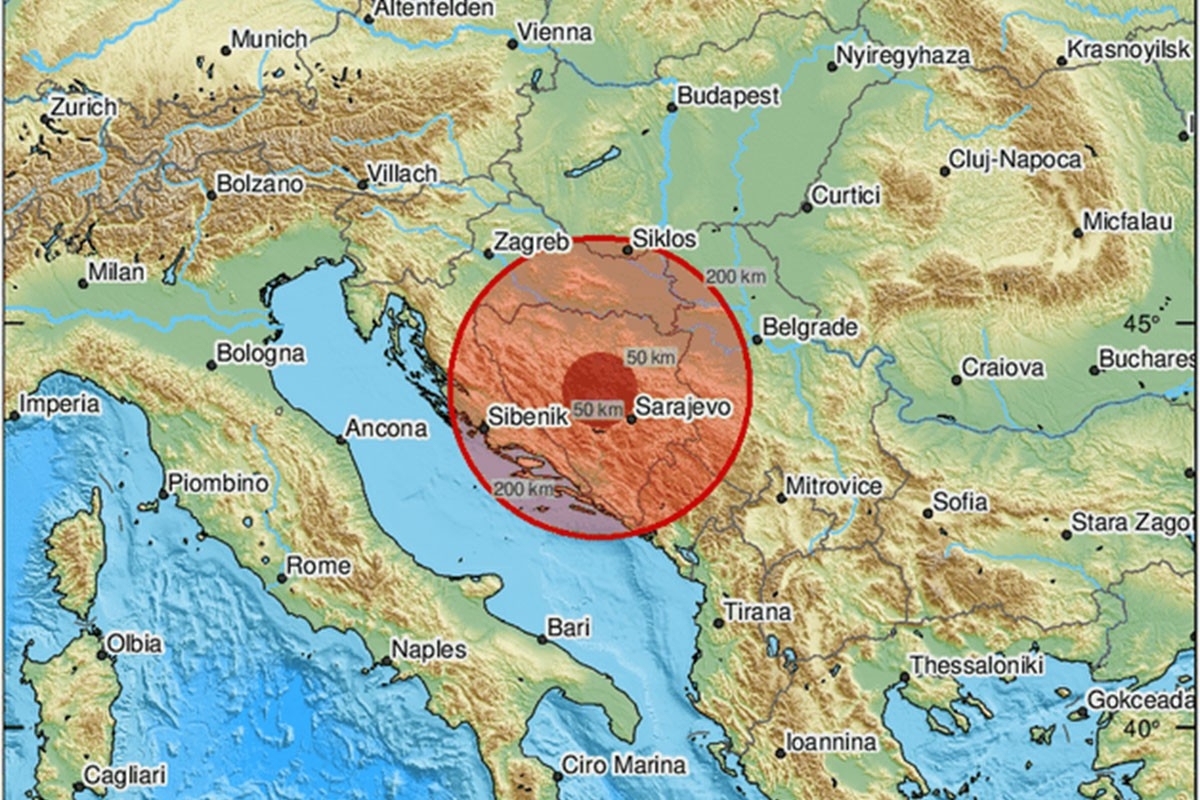 Zemljotres u BiH, treslo se na području Zenice