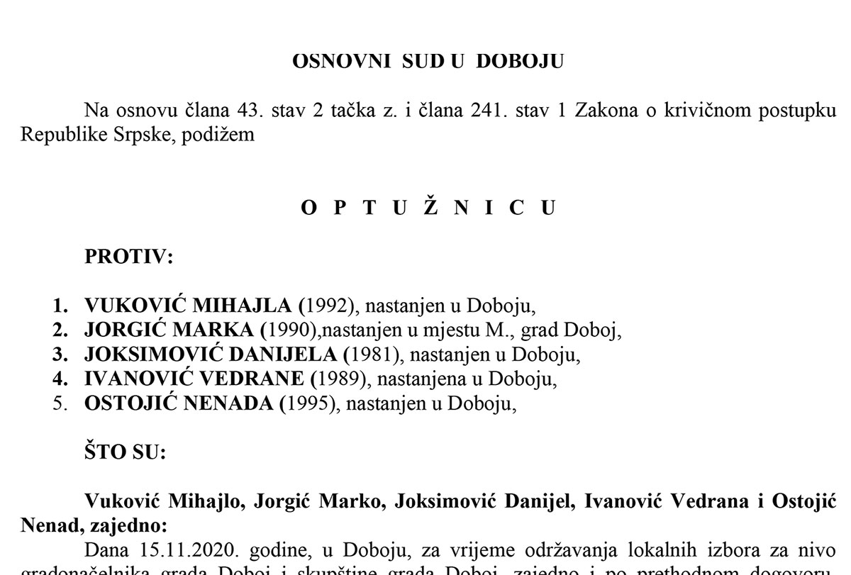 PONIŠTENI IZBORI 2020: Potvrđena optužnica protiv tri člana biračkog odbora zbog izborne prevare - Dom učenika 2