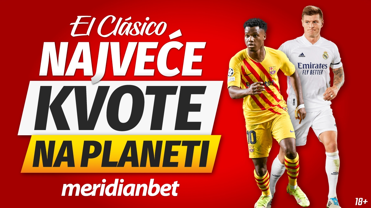 NAJVEĆE KVOTE ZA NAJVEĆE DERBIJE – MERIDIAN: MAN. UTD 3.00, BARSA 2.90, ROMA 2.90, INTER 2.40!