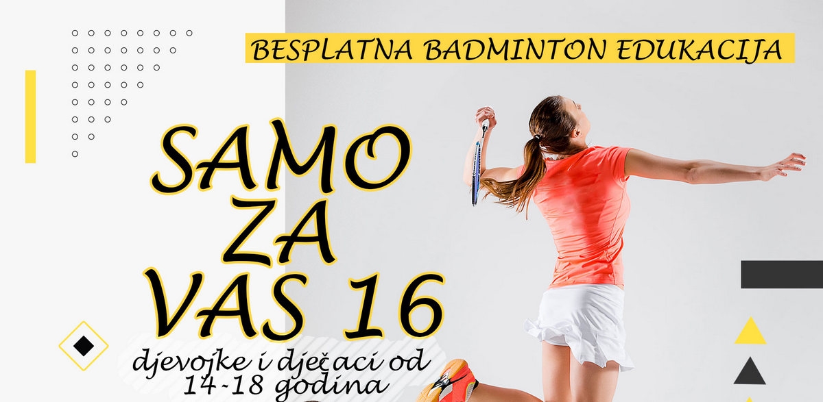 BESPLATNA BADMINTON EDUKACIJA: Prilika za mlade talente!