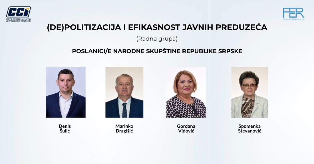 Formirane tri parlamentarne radne grupe za depolitizaciju i unapređenje rada javnih preduzeća u BiH