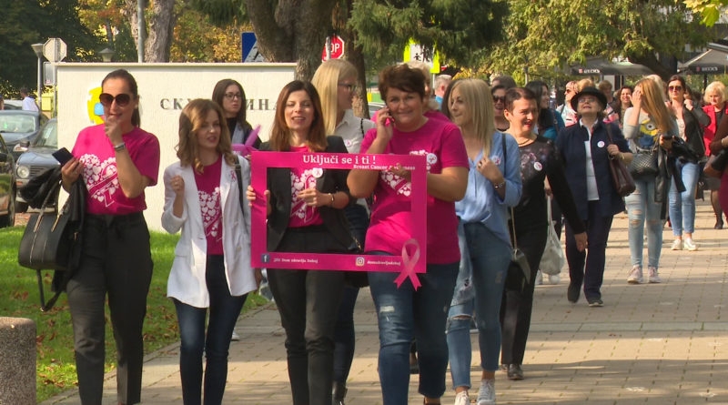 DOBOJ: Promotivnom šetnjom pružena podrška oboljelim od karcinoma dojke