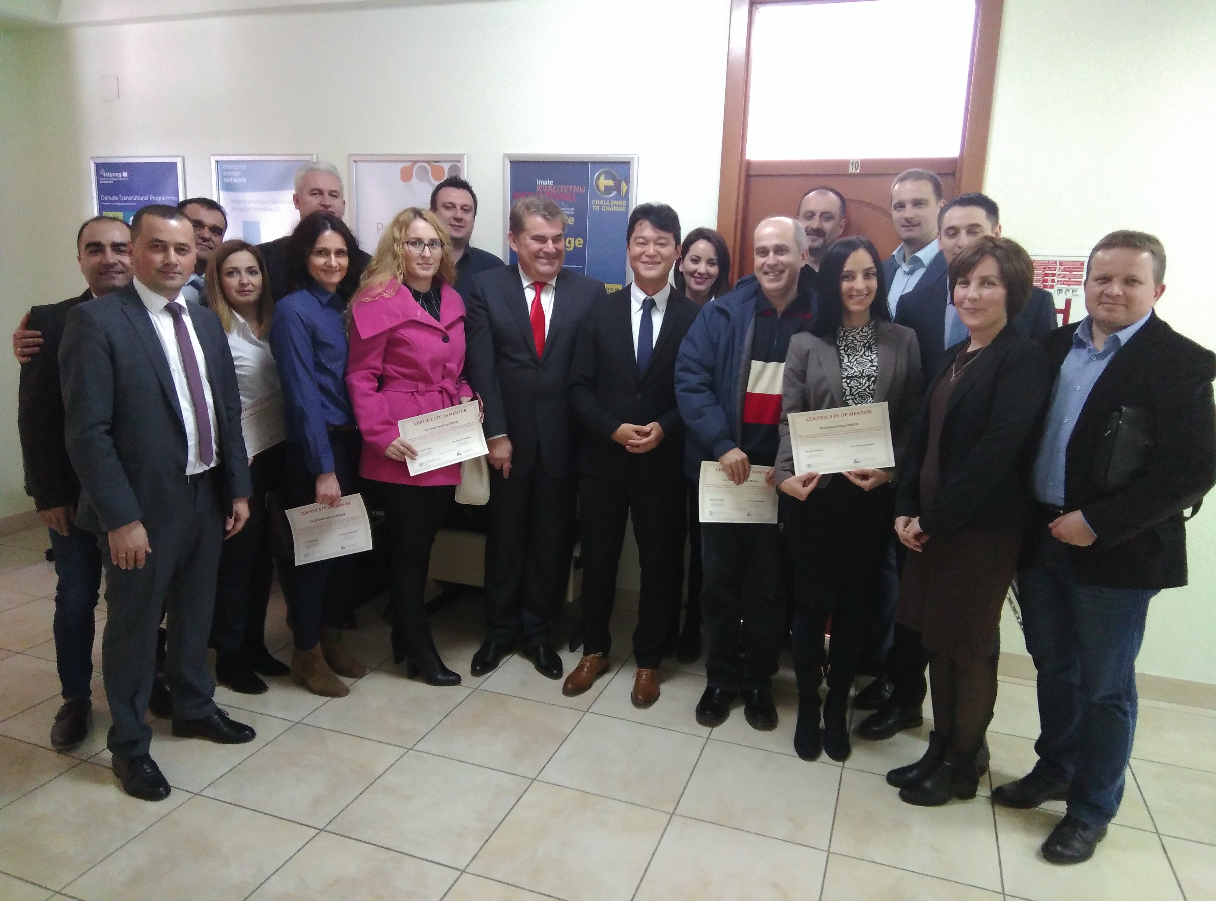 DOBOJ: Uručeni certifikati za 23 mentora za mala i srednja preduzeća