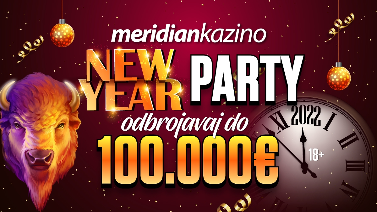 MERIDIAN KAZINO: NEW YEAR PARTY – 100.000 EURA TOKOM NOVOGODIŠNJIH PRAZNIKA!