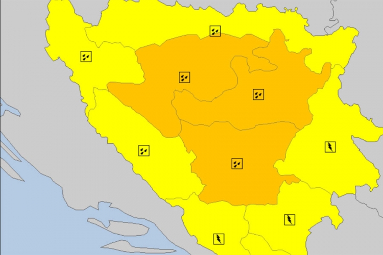 DOBOJSKI INFO UPOZORAVA: Kiša pali narandžasti meteoalarm