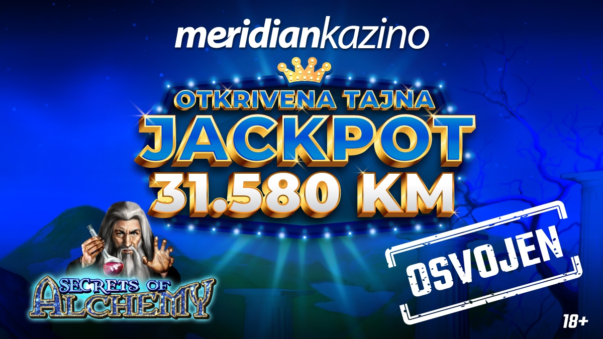 MERIDIAN KAZINO: Jackpot od 31.580 KM pukao kao top