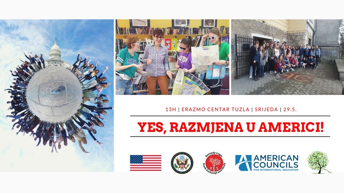 DOBOJSKI INFO NAJAVLJUJE: Prezentacije YES programa razmjene srednjoškolaca između BiH i SAD-a u Doboju i Tuzli