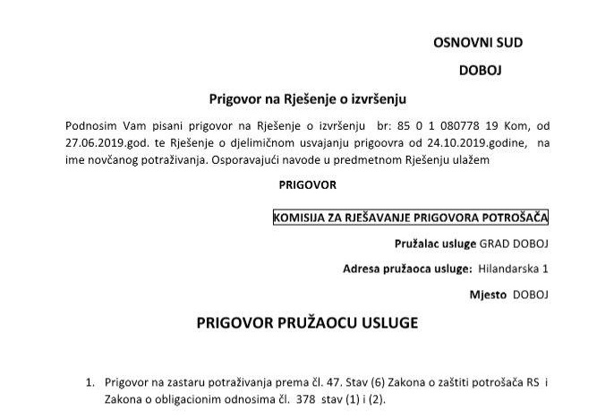 GRAĐANI NA METI KOMUNALNIH PREDUZEĆA: Besplatni prigovori na tužbe