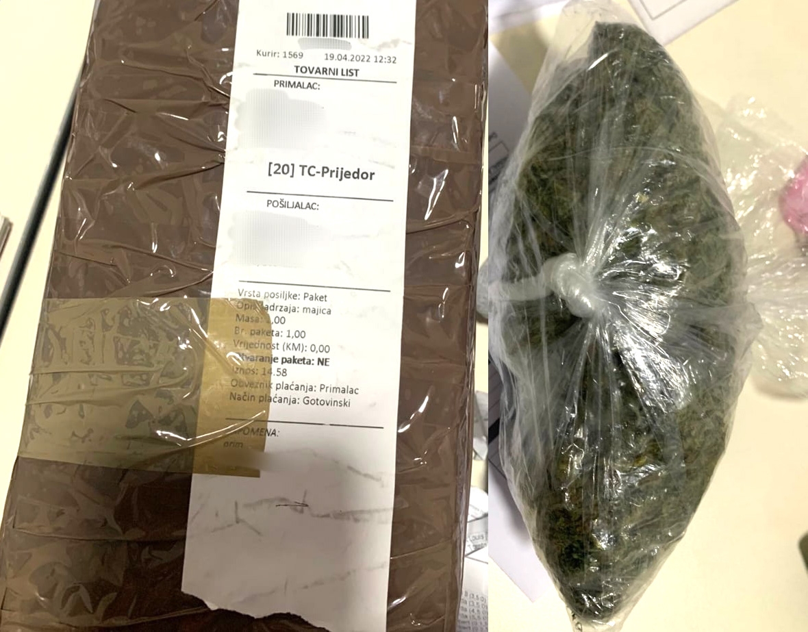 DOBOJ: Nesvakidašnje krijumčarenje droge, marihuanu slali brzom poštom (FOTO)