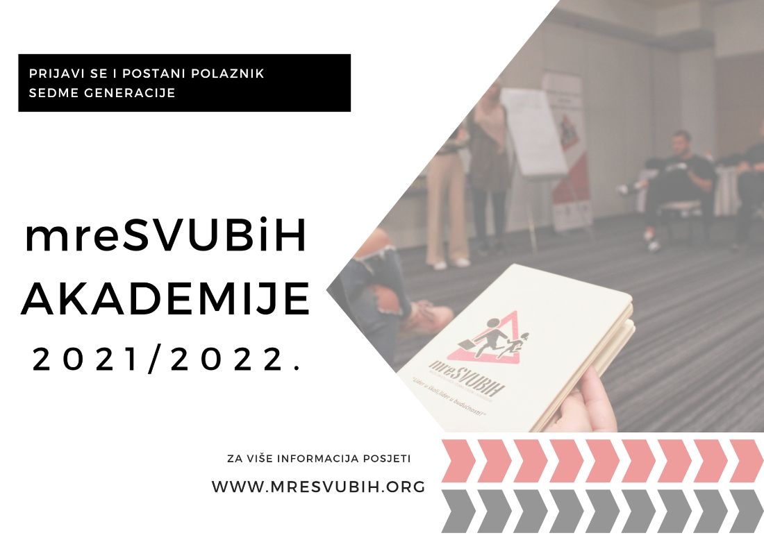 mreSVUBiH AKADEMIJA: Poziv za prijavu polaznika sedme generacije lidersko/trenerskog programa