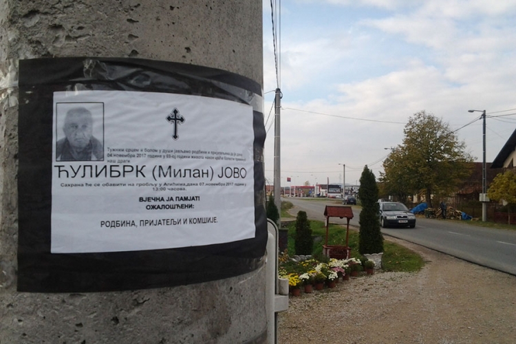 OPROŠTAJ OD JOVE ĆULIBRKA U DERVENTI: Živio na starom hljebu, a ostavio gomilu novca