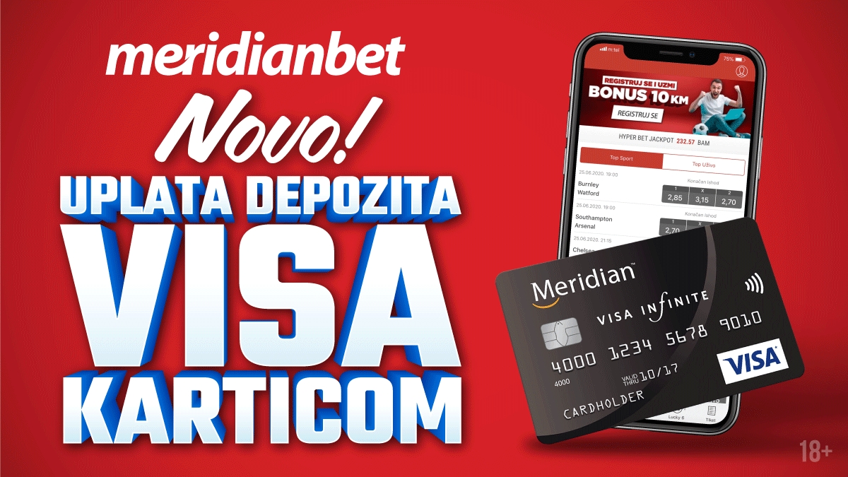 MERIDIANBET: Uplati depozit omiljenom karticom i bonus je tvoj