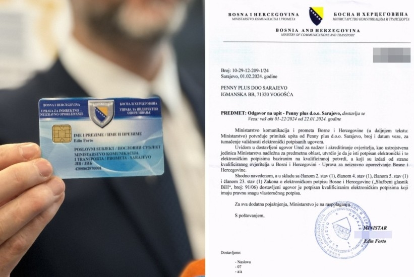 Elektronski potpis zaživio u praksi BIH: Ugovor bh. kompanije pravno valjan