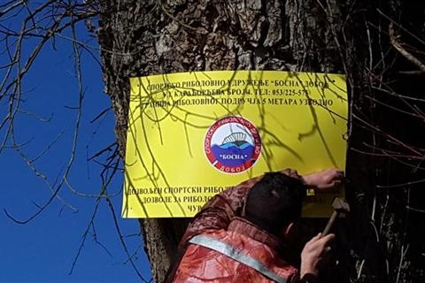 DOBOJ: Obilježeno ribarsko područje na rijeci Usori